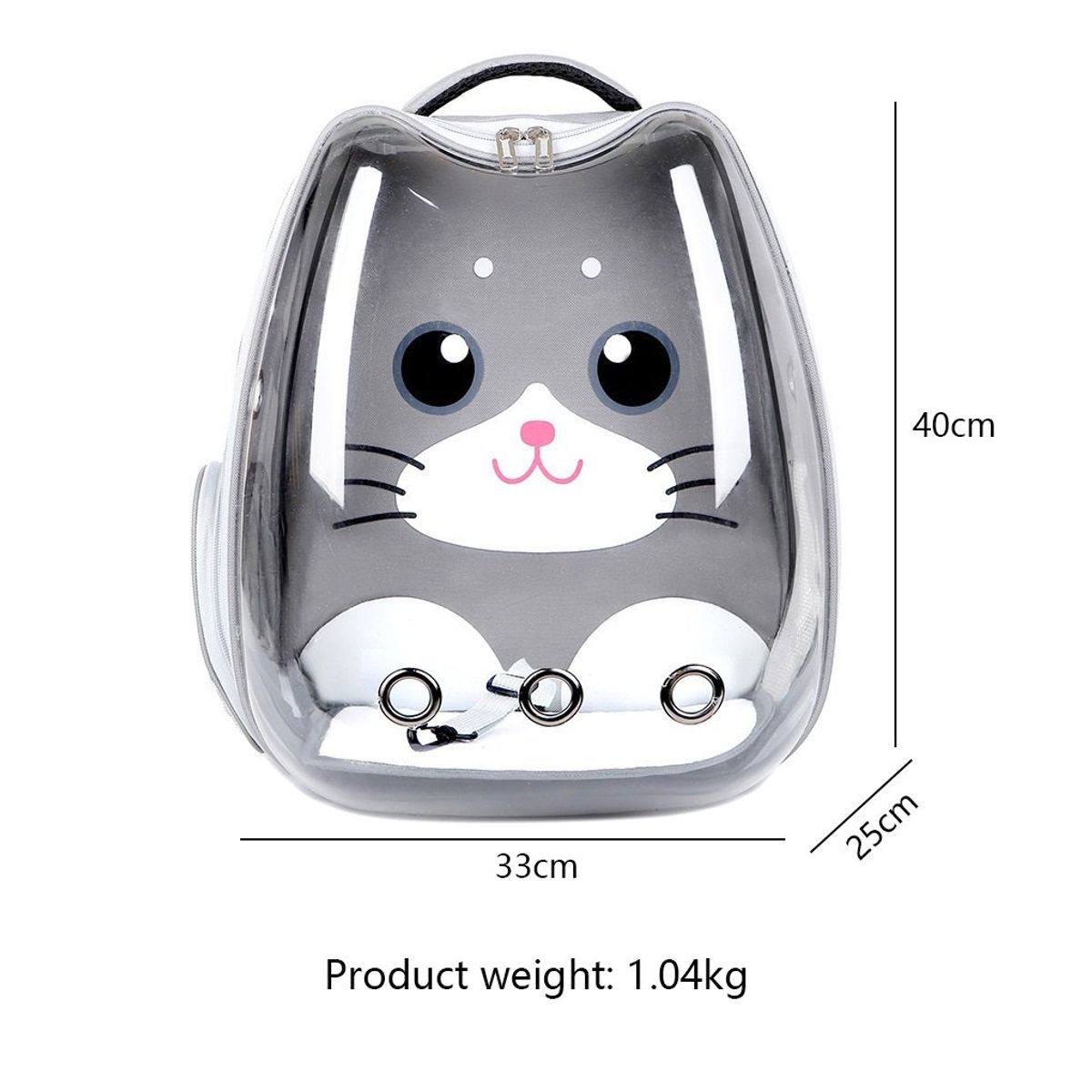 GENERICO - Mochilas para Mascotas para Perros y Gatos Color Gris