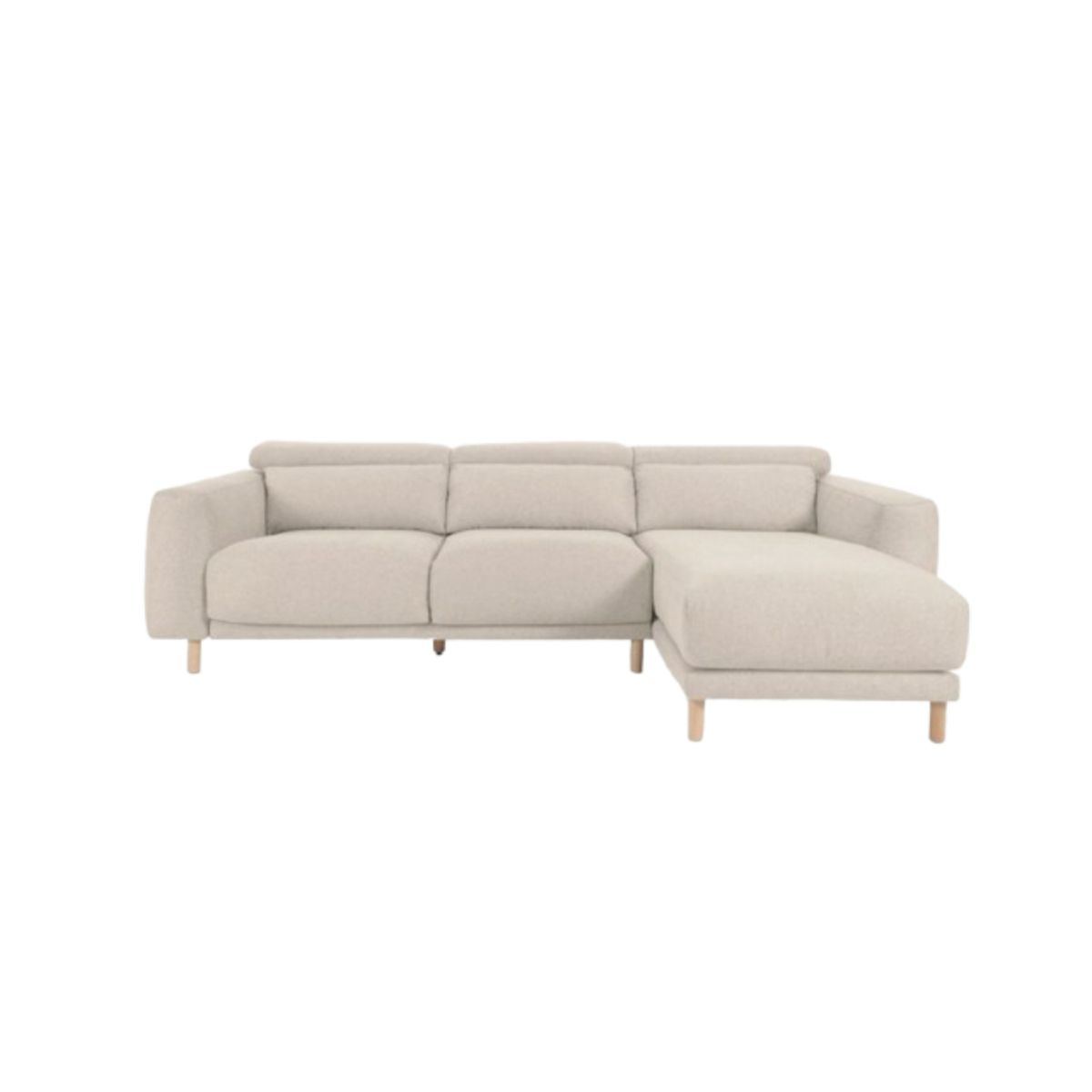 YOLODECORO - Seccional con Chaise Longue a la Derecha Singa Crudo