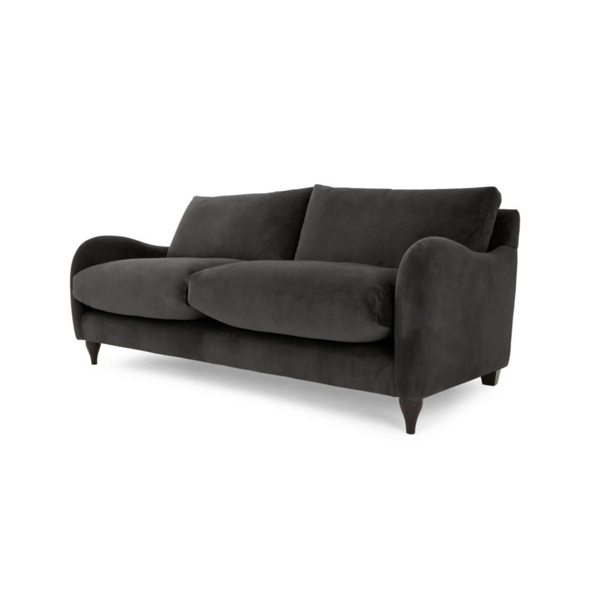 YOLODECORO - Sofá de 3 Cuerpos Sofia Afelpado Asfalto