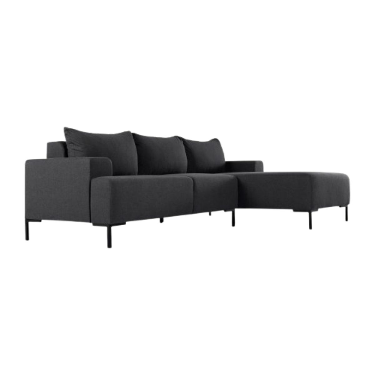 YOLODECORO - Seccional con Chaise Longue a la Derecha Oskar Gris Sterling