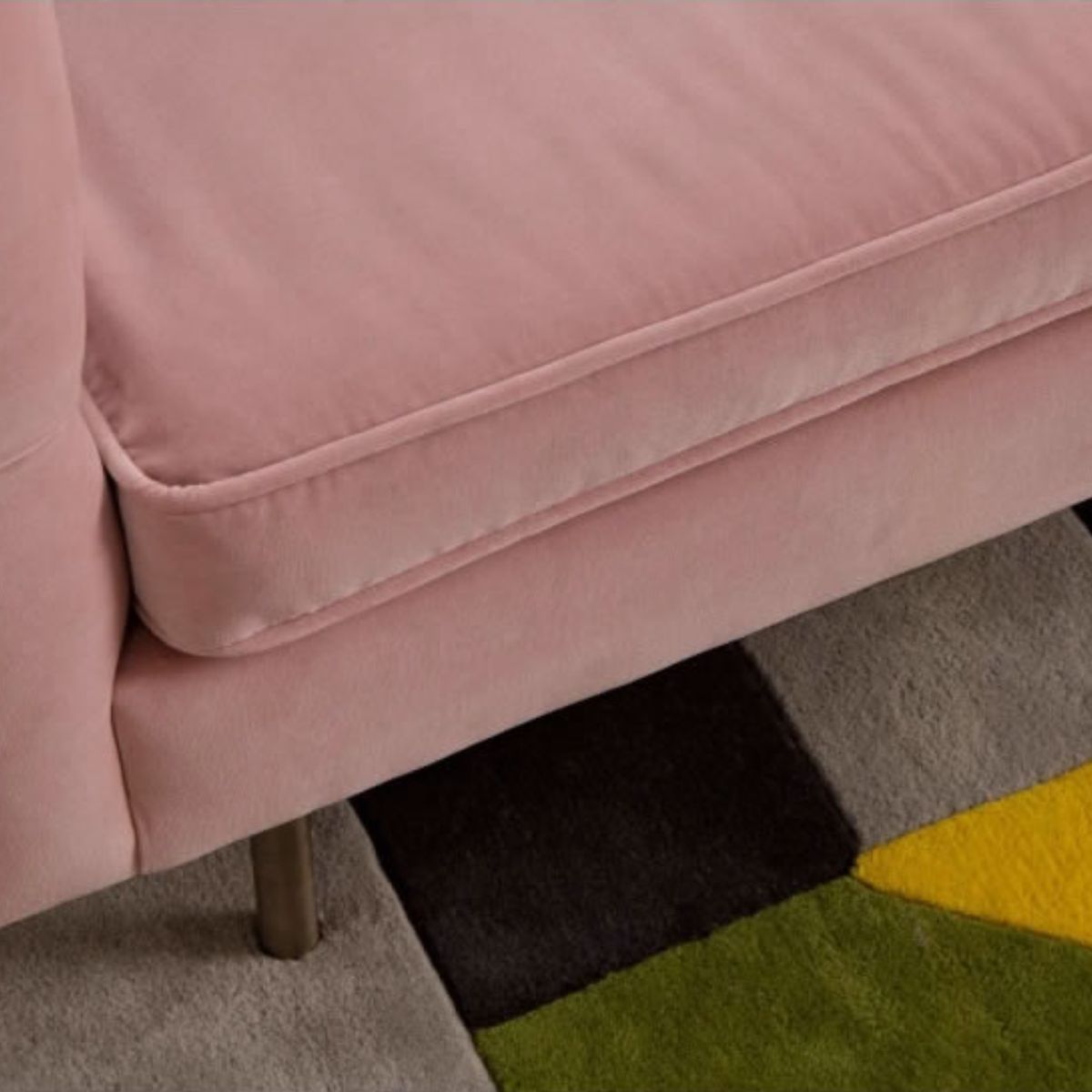 YOLODECORO - Sofá de 3 Cuerpos Julianne Rosa Palo