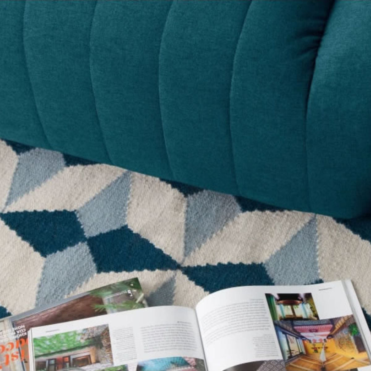 YOLODECORO - Sofá de 3 Cuerpos Ivan Azul Mineral