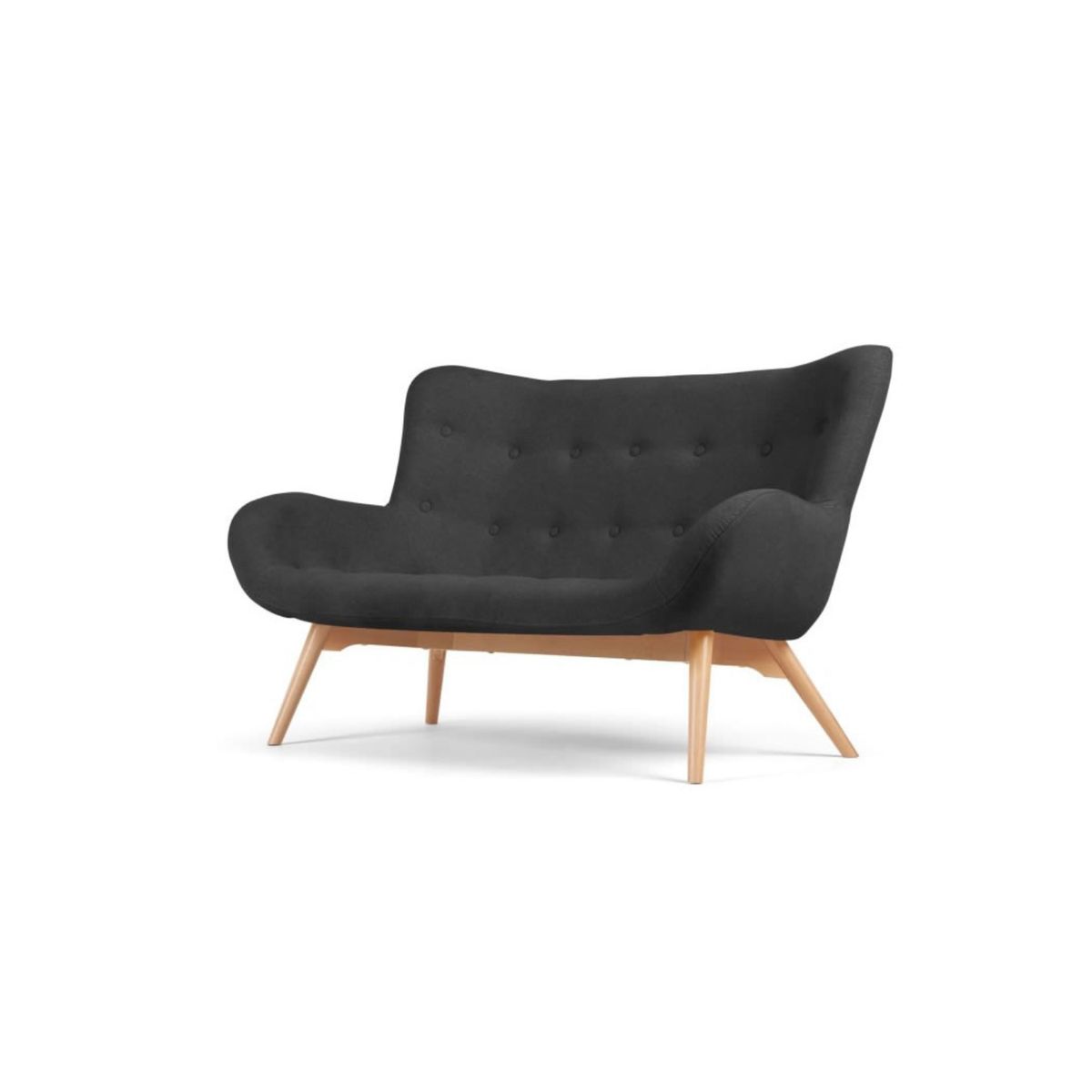 YOLODECORO - Sofá de 2 Cuerpos Doris Gris Pizarra Shetland