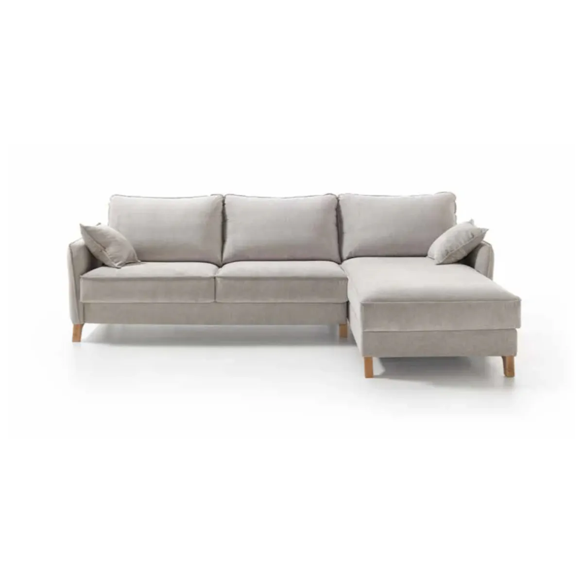 YOLODECORO - Seccional con Chaise Longue a la Derecha Litchy Blanco