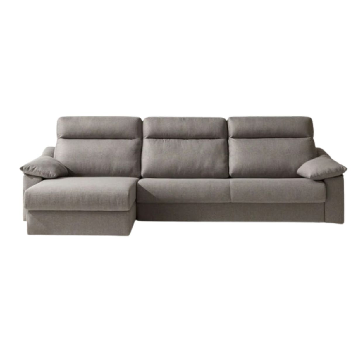 YOLODECORO - Seccional con Chaise Longue a la Izquierda Berton Gris