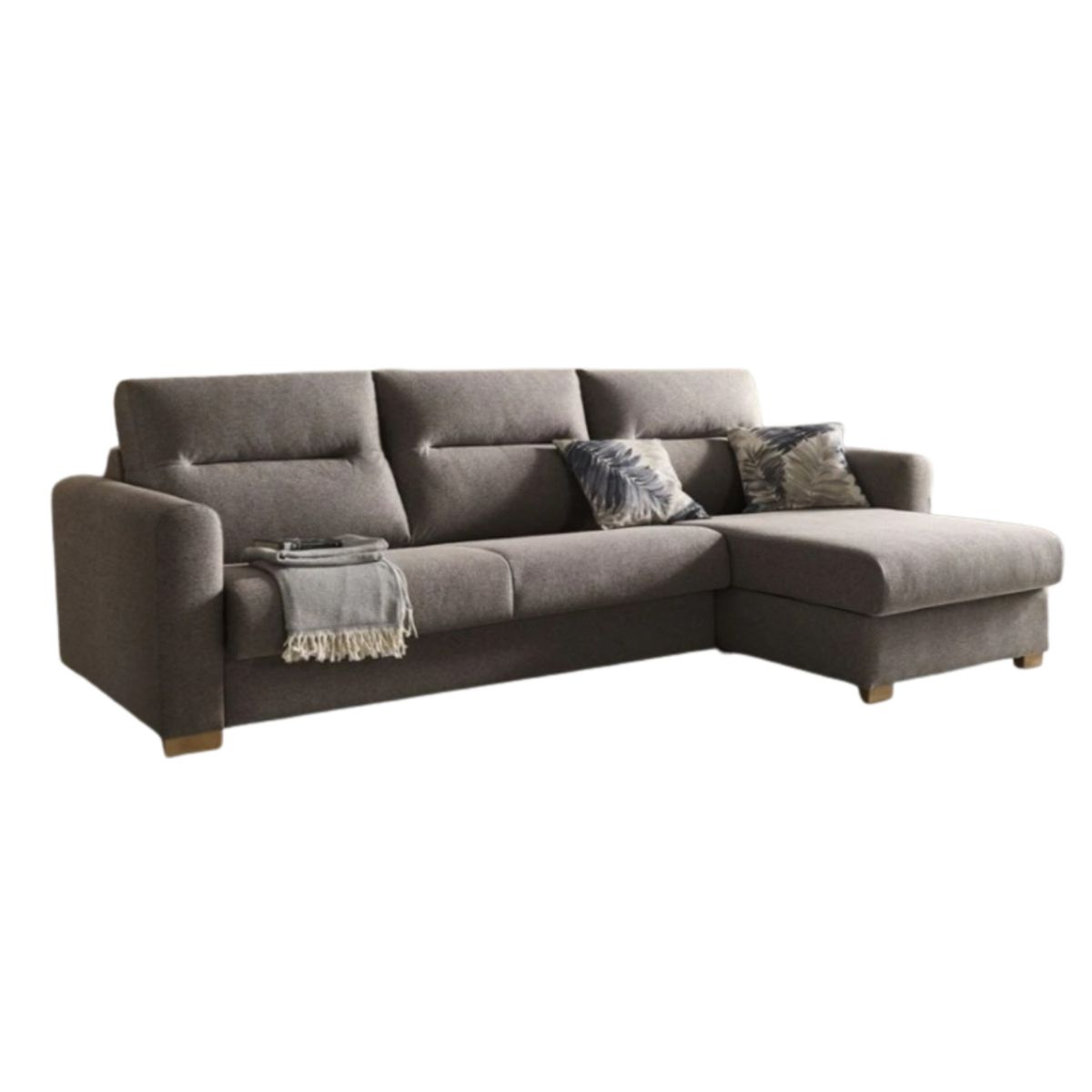 YOLODECORO - Seccional con Chaise Longue a la Derecha Faro Gris