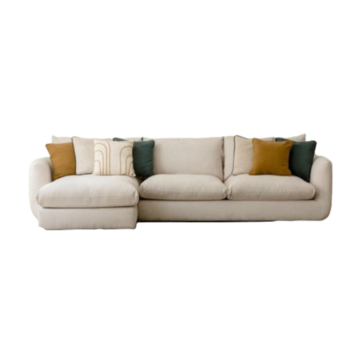 YOLODECORO - Seccional con Chaise Longue a la Izquierda Cuzco Beige