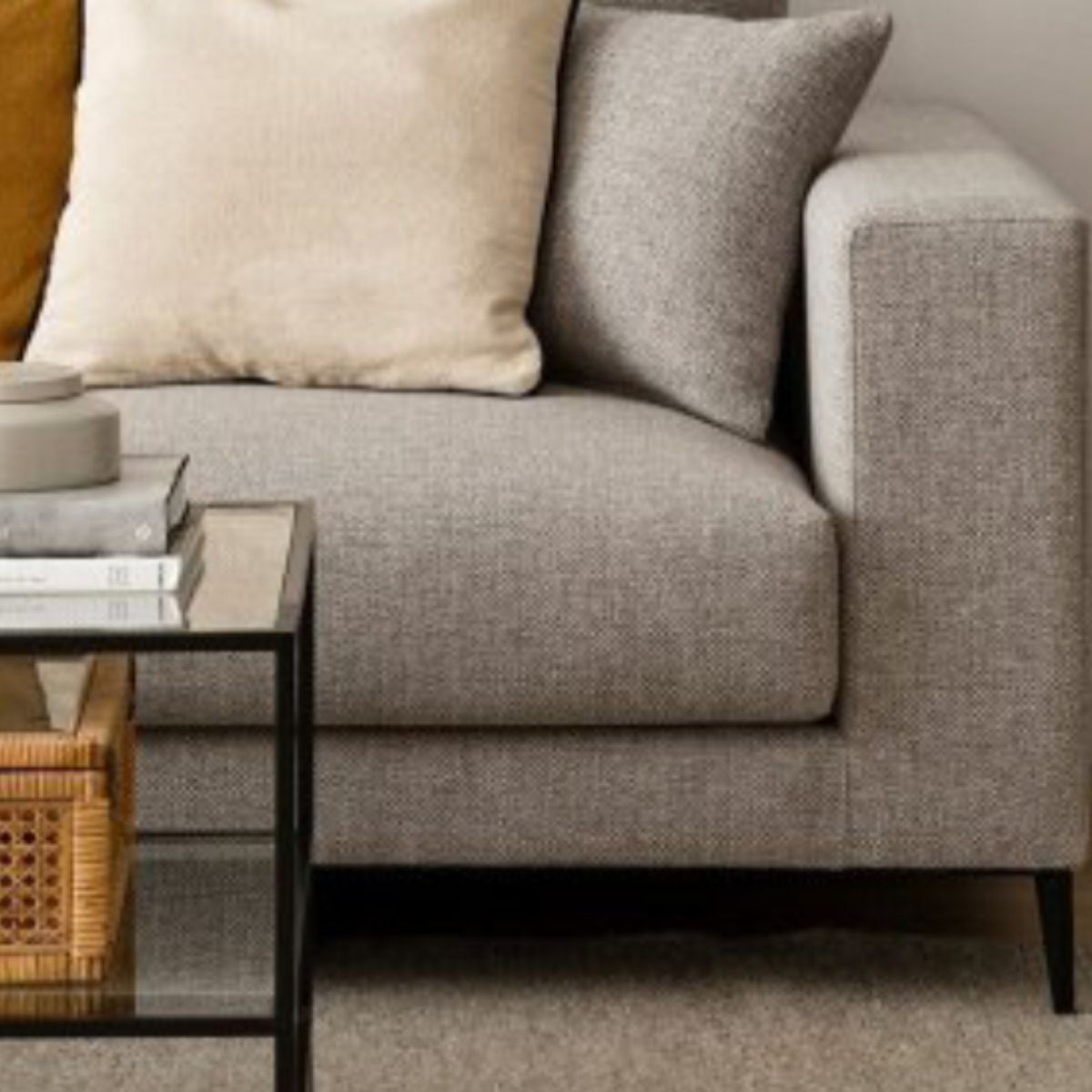 YOLODECORO - Seccional con Chaise Longue a la Izquierda Tiber Perla