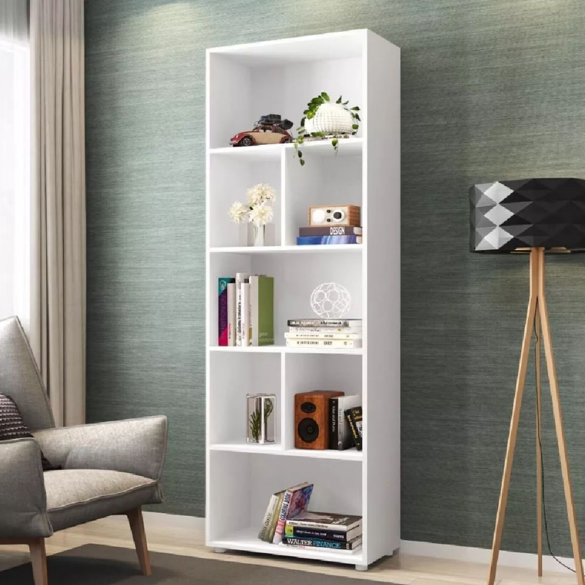 NACION MUEBLES - LIBRERO LILY BLANCO NM