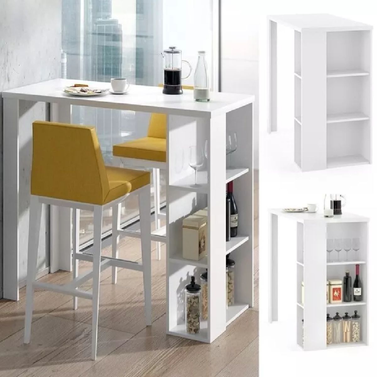 NACION MUEBLES - MESA DESAYUNADORA DARIO COLOR BLANCO NM