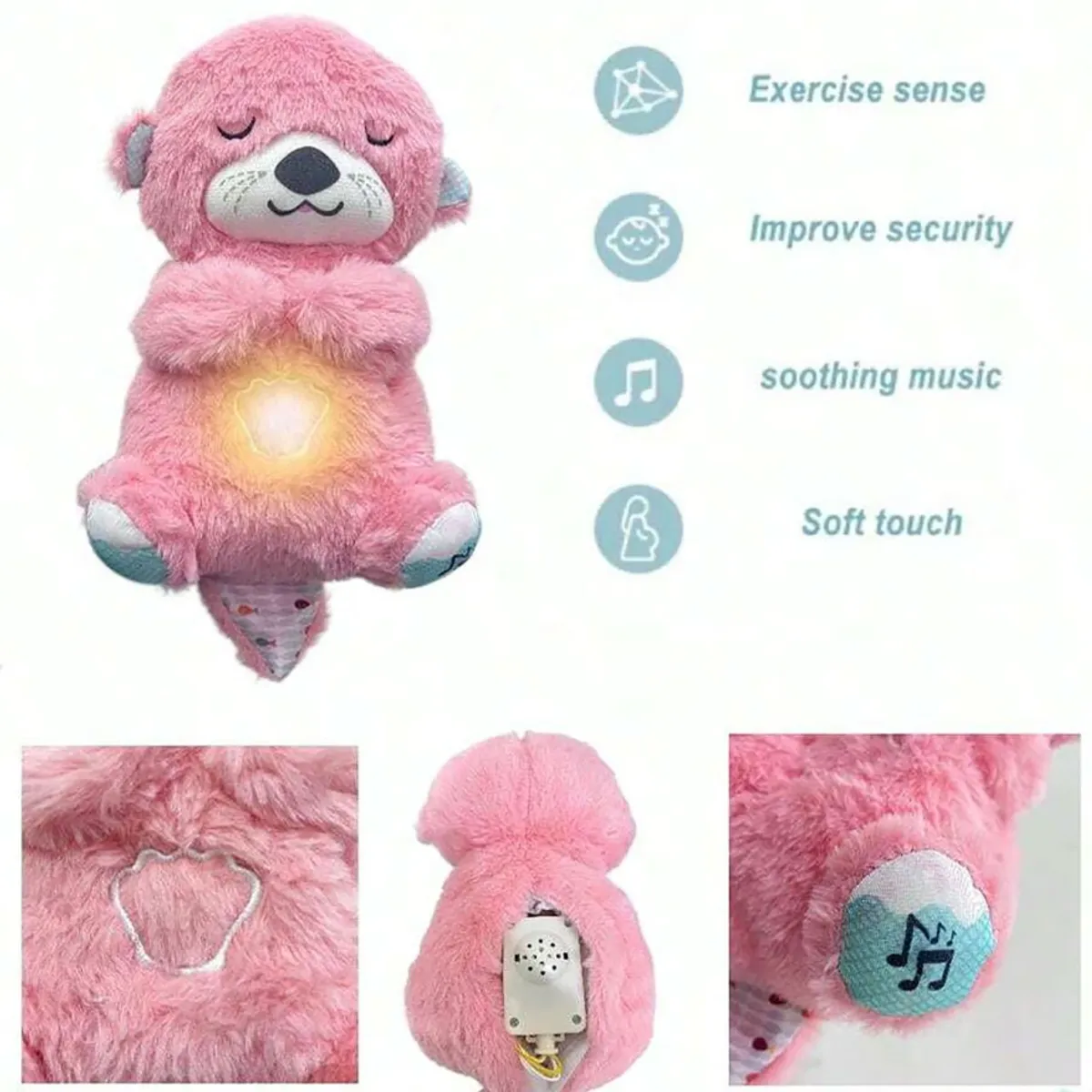 GENERICO - Nutria que Respira Con Luz Musical - Rosado