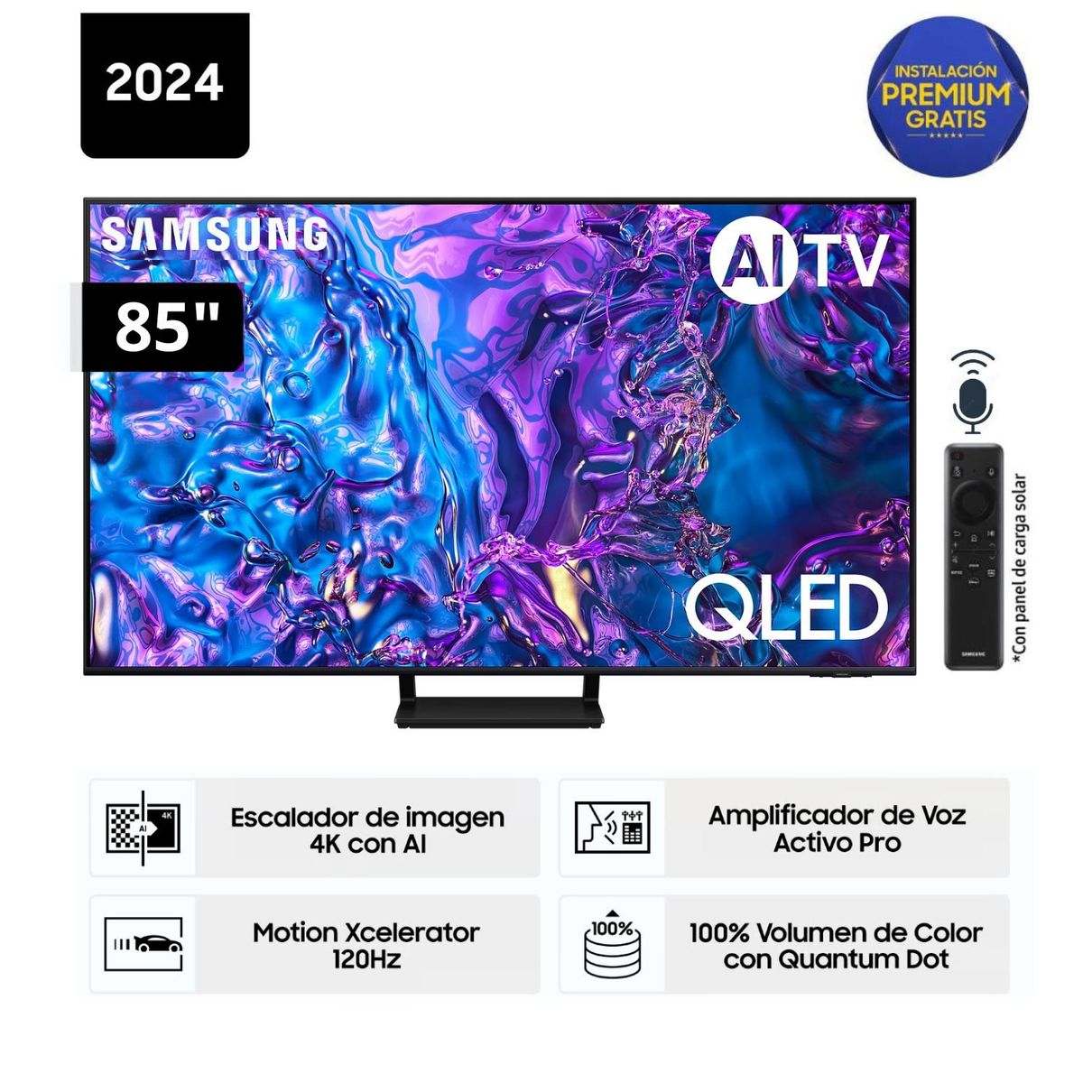 SAMSUNG - Televisor Samsung QLED 85 Tizen OS Smart Tv 4K QN85Q70DAGXPE