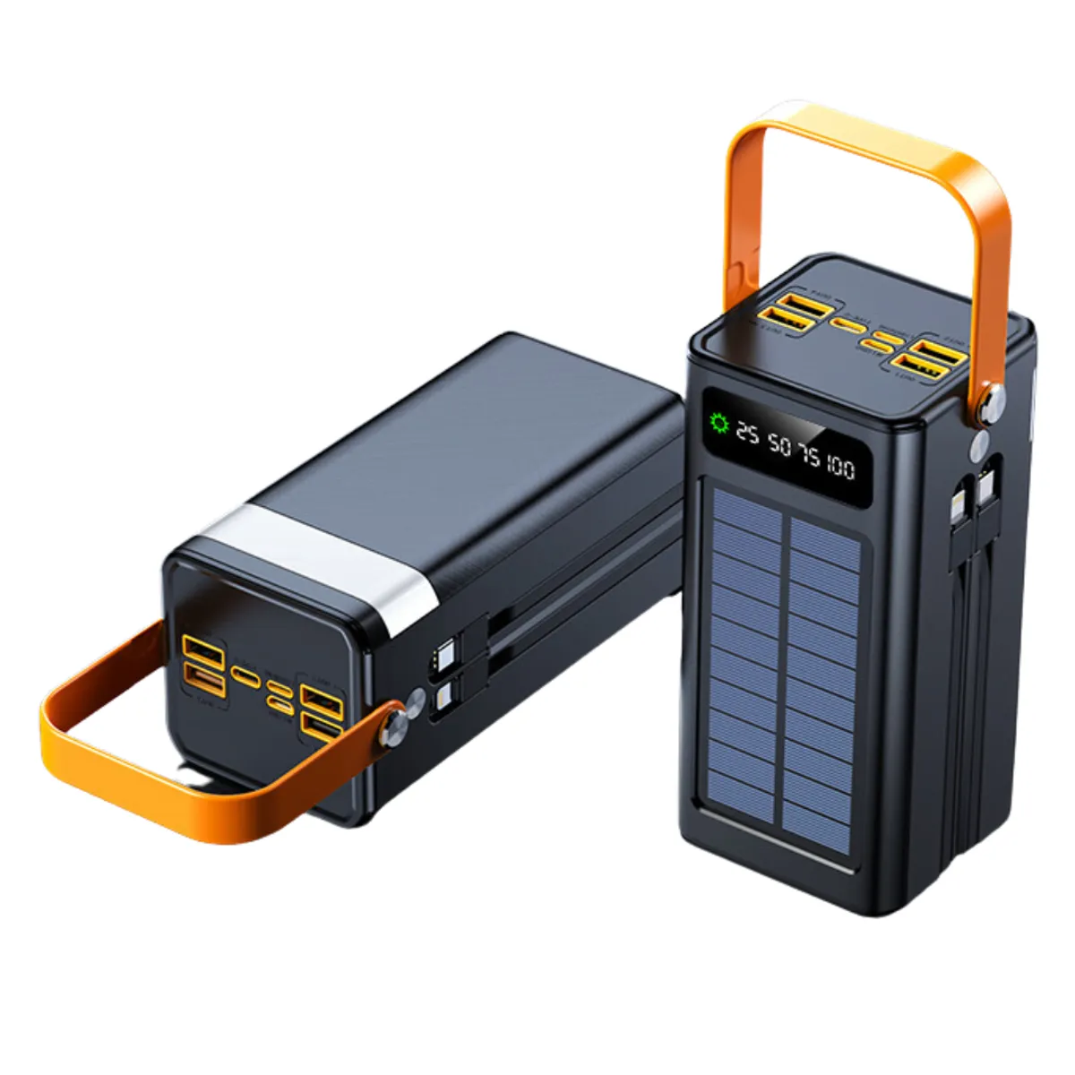 GENERICO - Cargador Con Panel Solar 60000mAh Bossney Carga Rápida BS-E5724