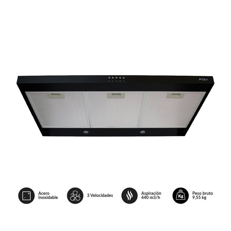 FDV - Campana Class Black 90 cm FDV