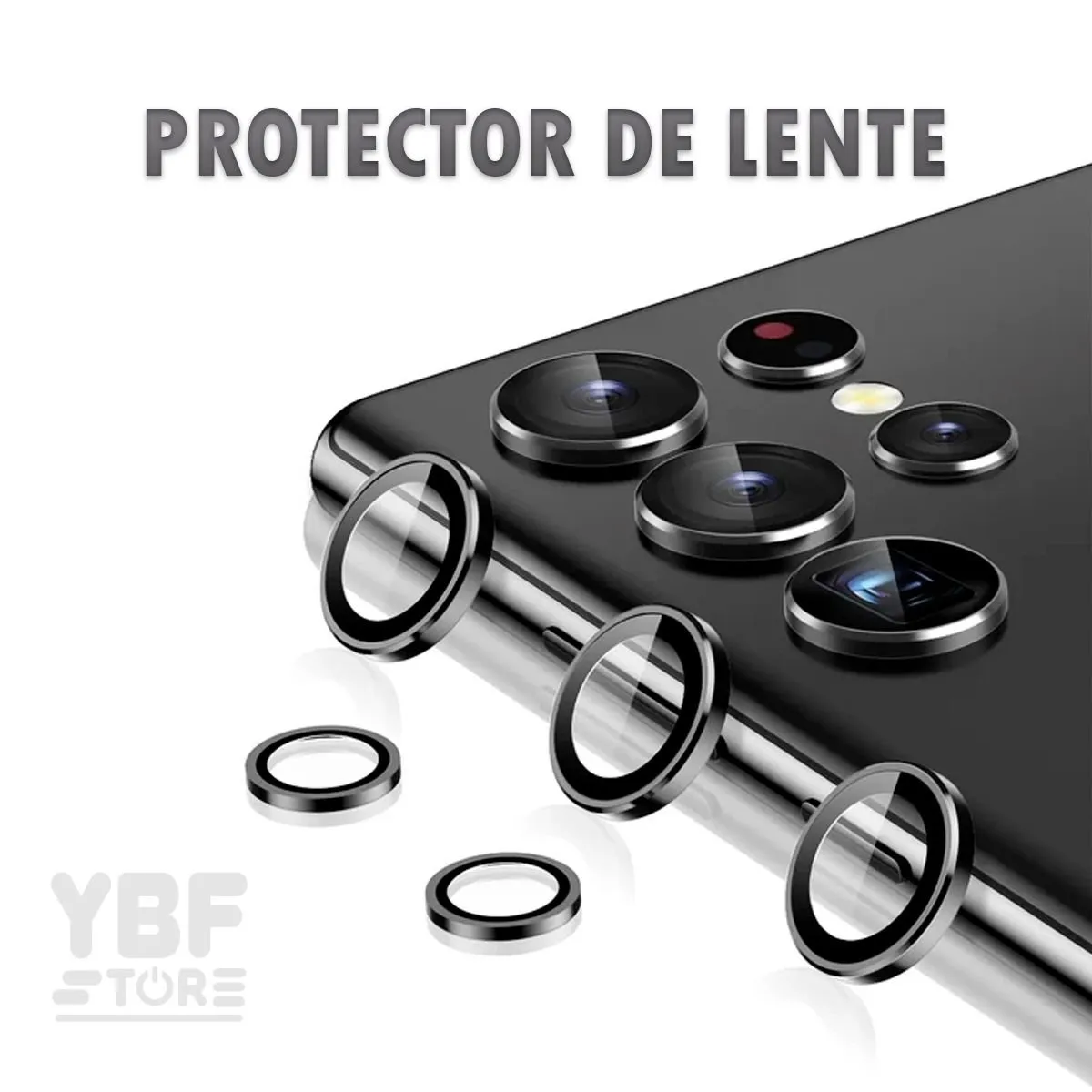 GENERICO - LENTE PROTECTOR DE CAMARA METALIZADO NEGRO PARA SAMSUNG GALAXY A15
