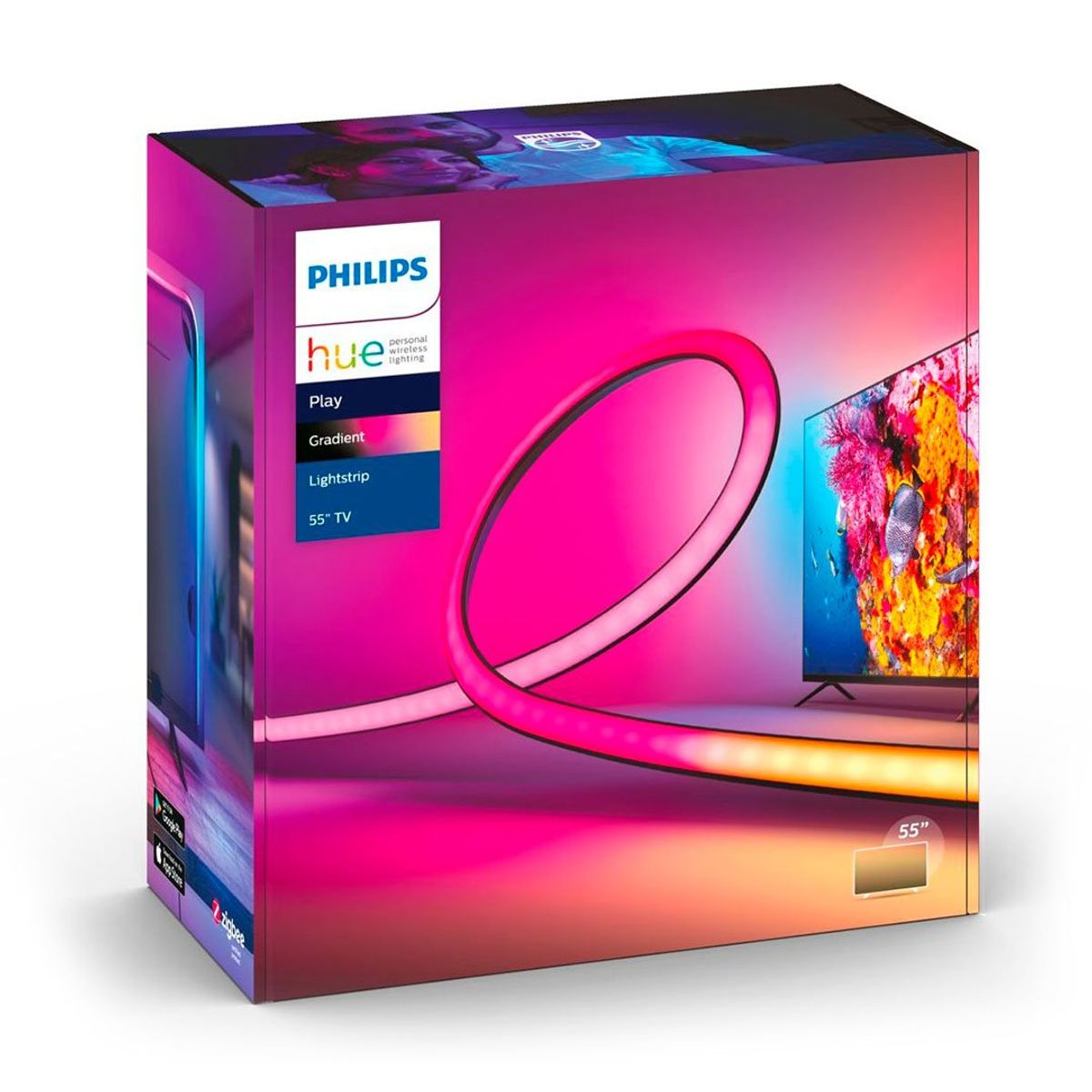 PHILIPS HUE - PHILIPS HUE Tira de Luz LED Smart para TV 55 Play Gradient