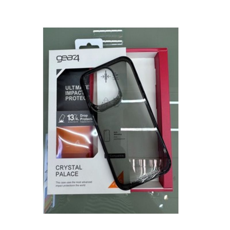 GENERICO - Case Gear4 black transparente compatible con iPhone 16
