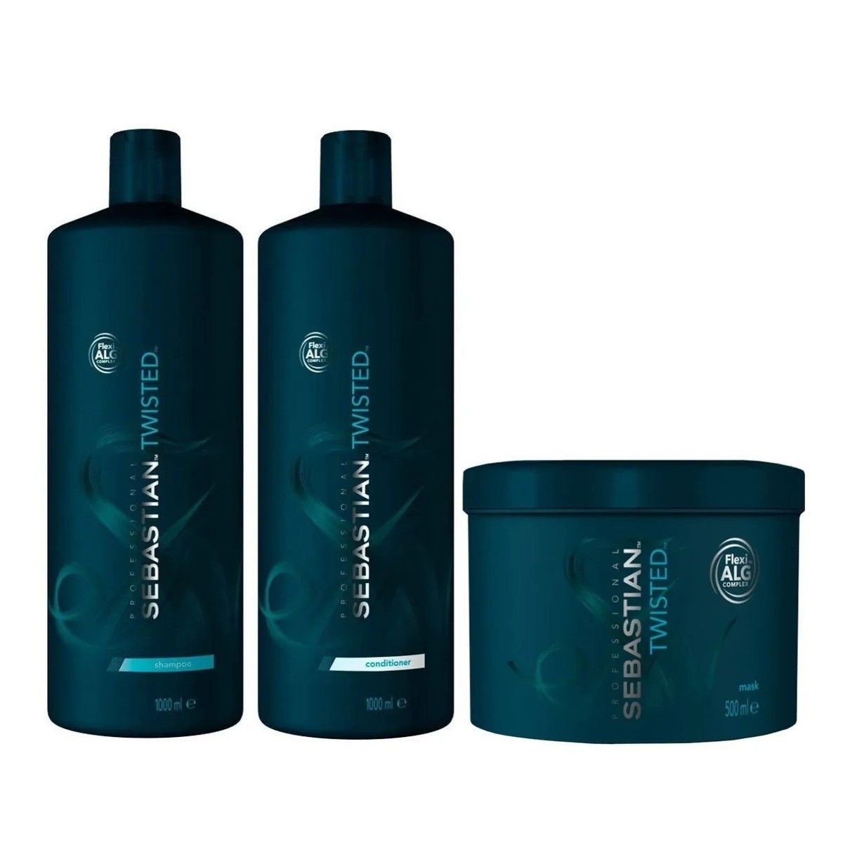 SEBASTIAN - Shampoo Rizos 1Lt +Acondicionador+ Mascarilla 500ml Sebastian Twisted