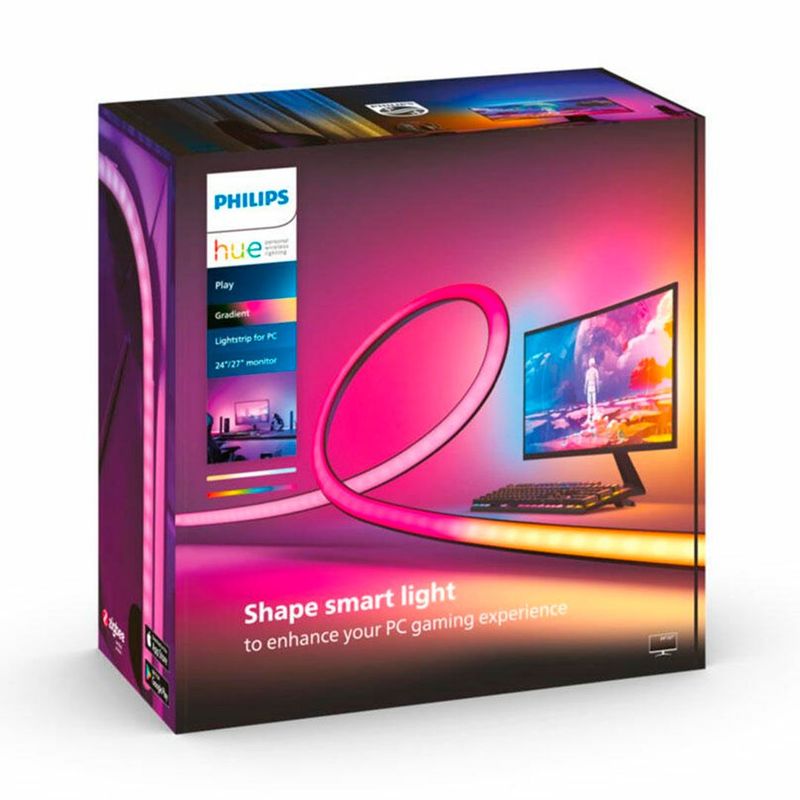 PHILIPS HUE - PHILIPS HUE Tira de Luz LED Smart para PC 24-27 Play Gradient