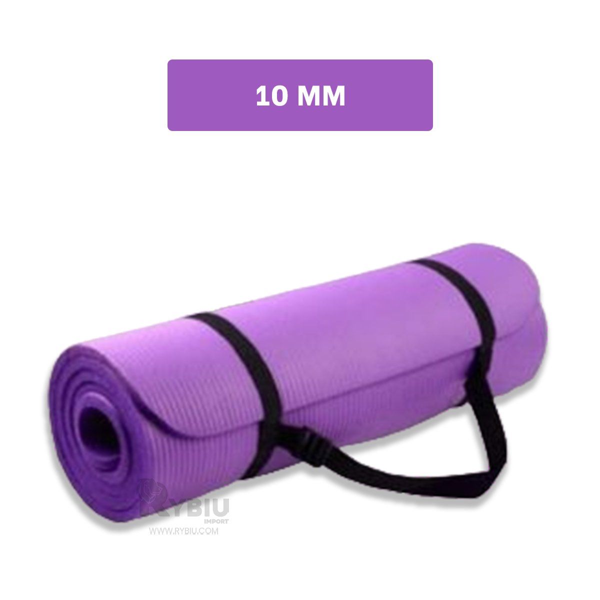 RYBIU IMPORT - Tapete Funcional para Pilates de 10mm Lila Y+Gift Stickers