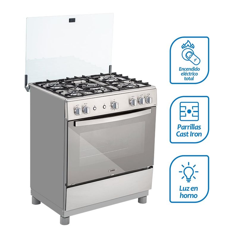COLDEX - Cocinas a Gas COLDEX 5 Quemadores CX721 Inox