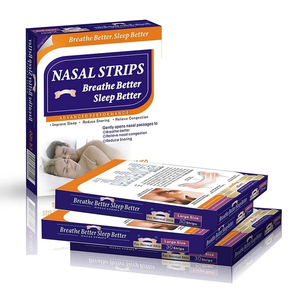 OEM - Tiras Nasales - Anti Ronquido Respira Mejor 30 Unidades - Mujer