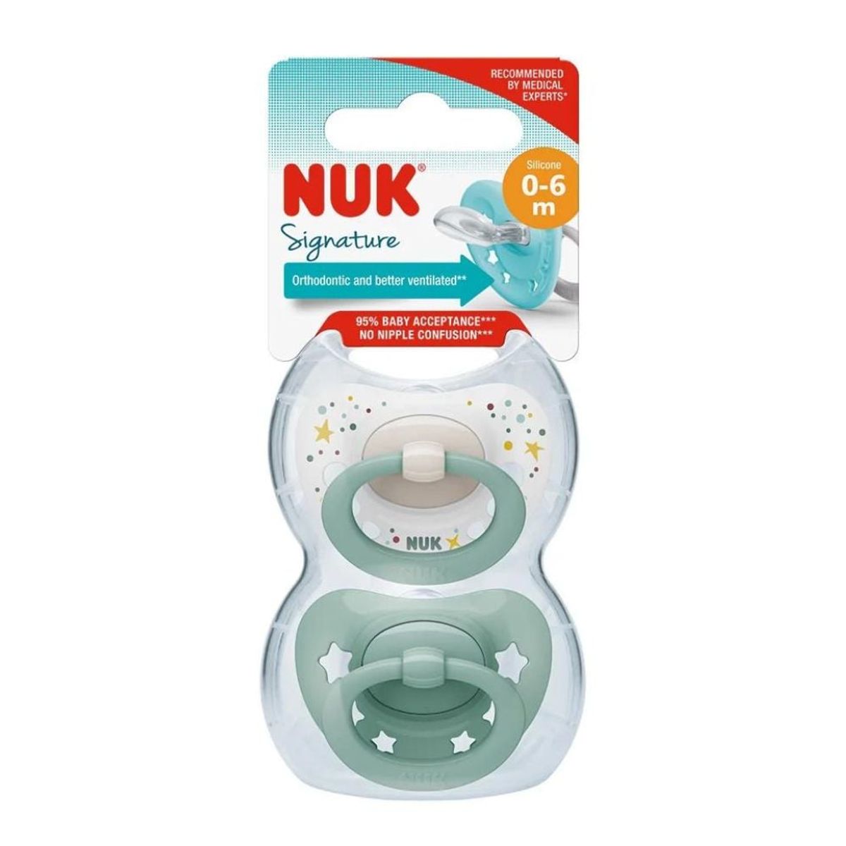 NUK - Nuk Chupón Signature x 2und 0-6 meses Niño