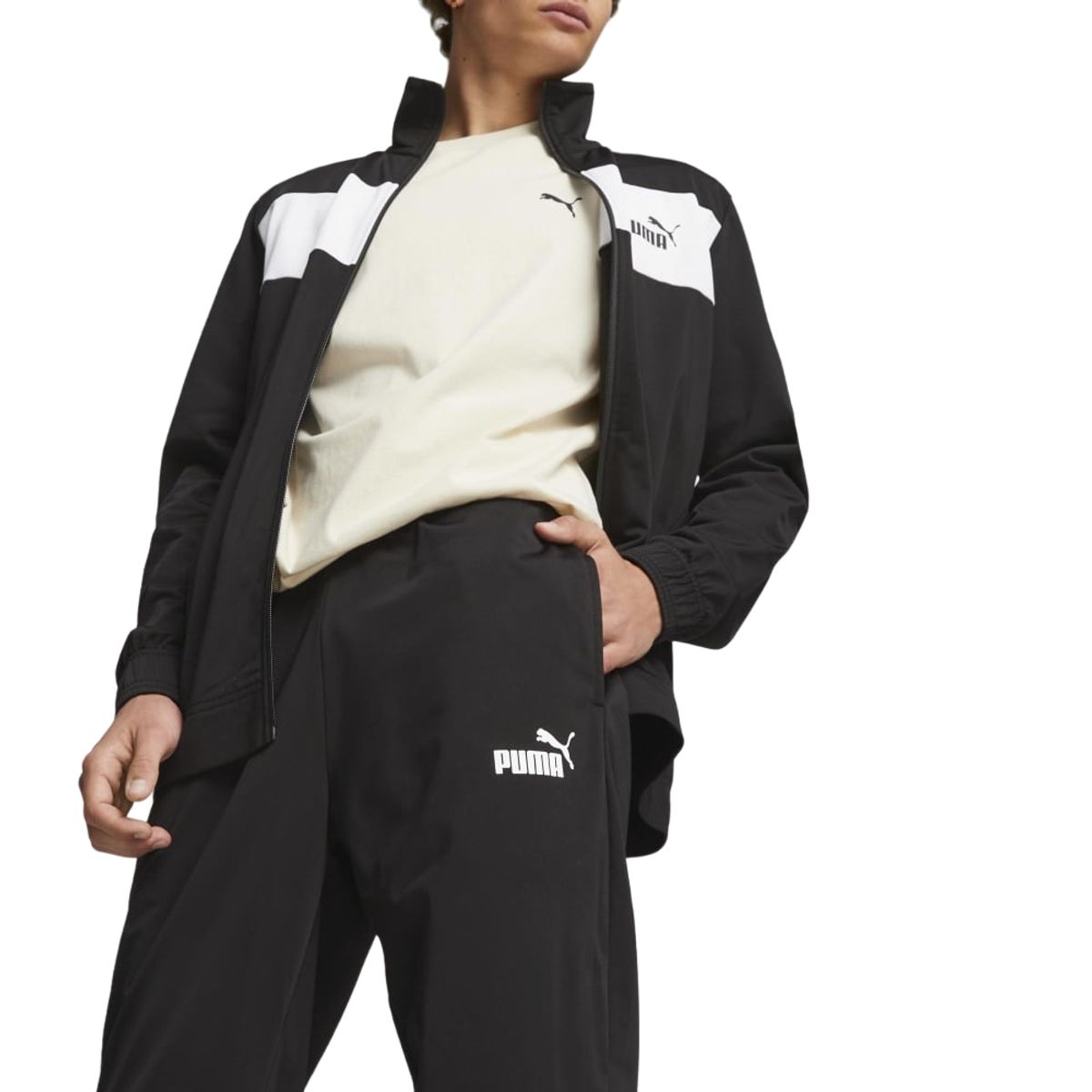 PUMA - Buzo Conjunto Deportivo Puma Poly Suit 677427 01 Negro para Hombre