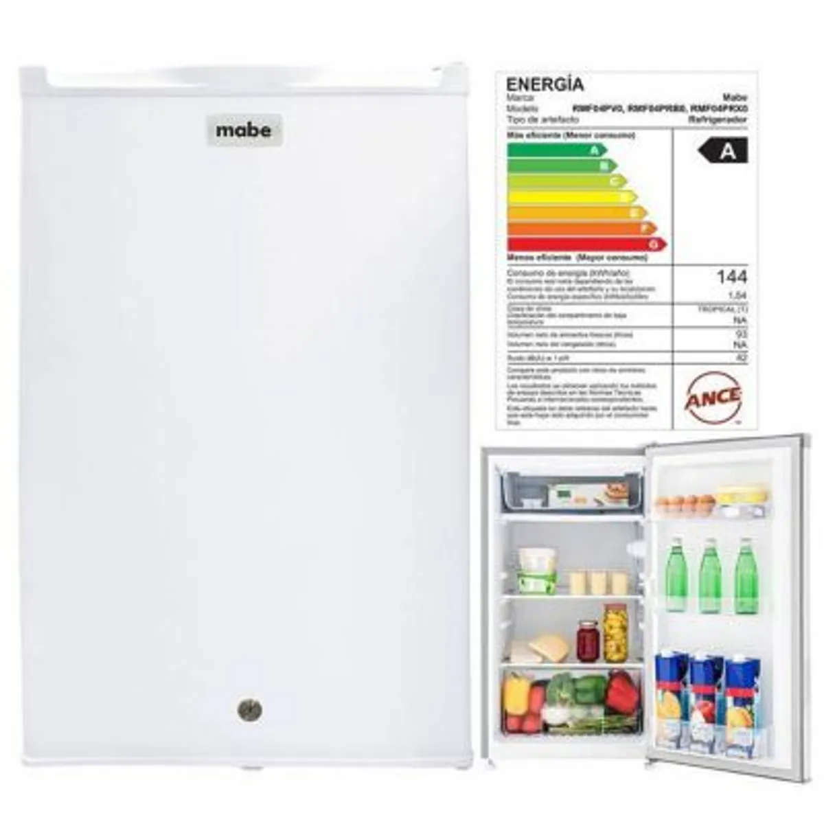 MABE - Frigobar 93 Lts Blanco RMF04PRB0