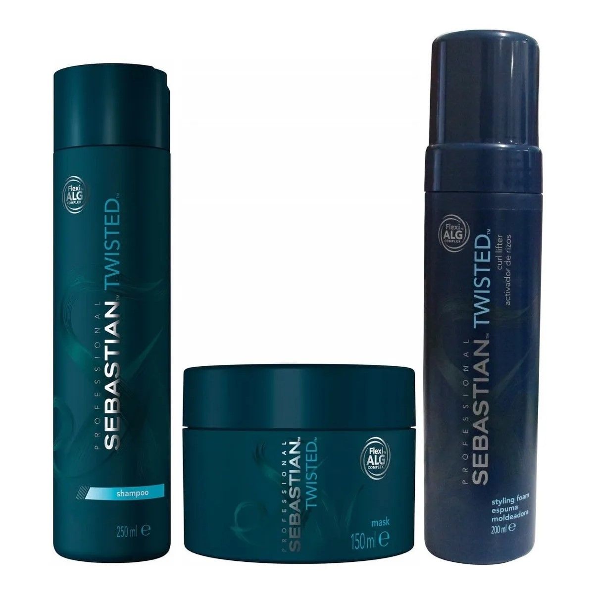 SEBASTIAN - Shampoo Rizos 250ml + Mascarilla+ Espuma Peinar Sebastian Twisted