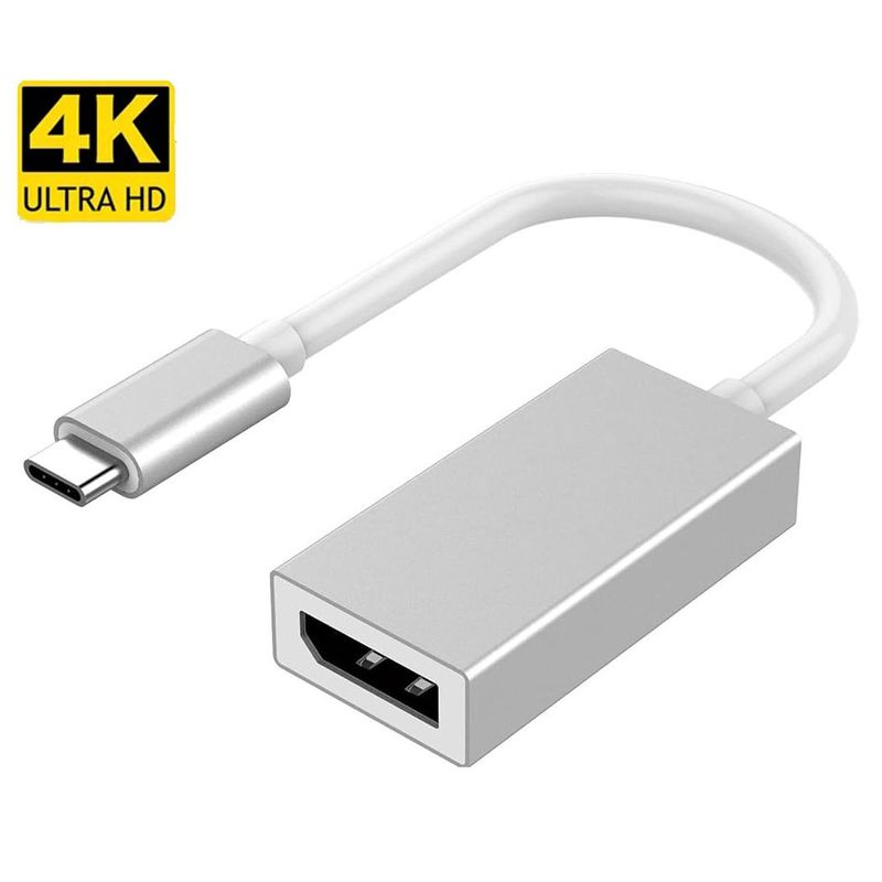 OEM - Convertidor Adaptador Tipo C a Displayport DP 4K 60Hz de aluminio