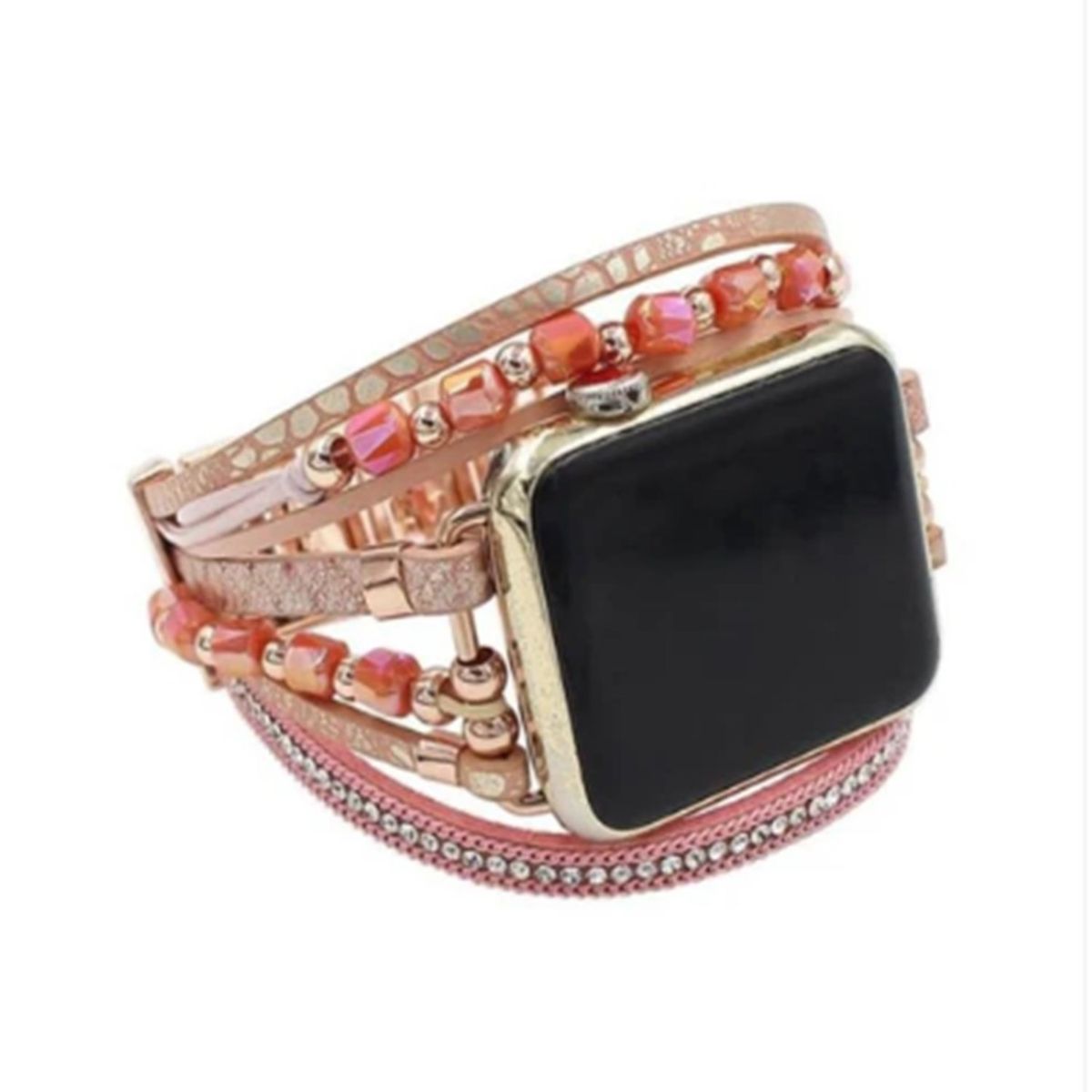 GENERICO - Correa de murano para Apple Watch 38mm - Rosa Gold
