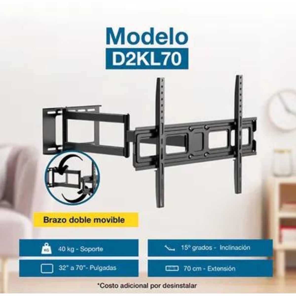 D' KAZA - Rack Para Tv Extralargo 70cm - De 32 A 70 Pulgadas