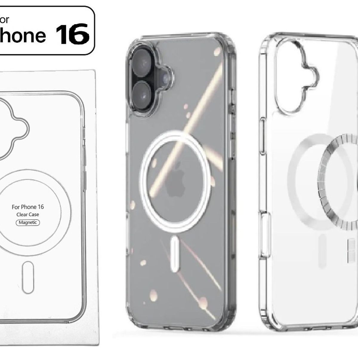 GENERICO - Case Protector Clear Magsafe para Iphone 16 - Transparente
