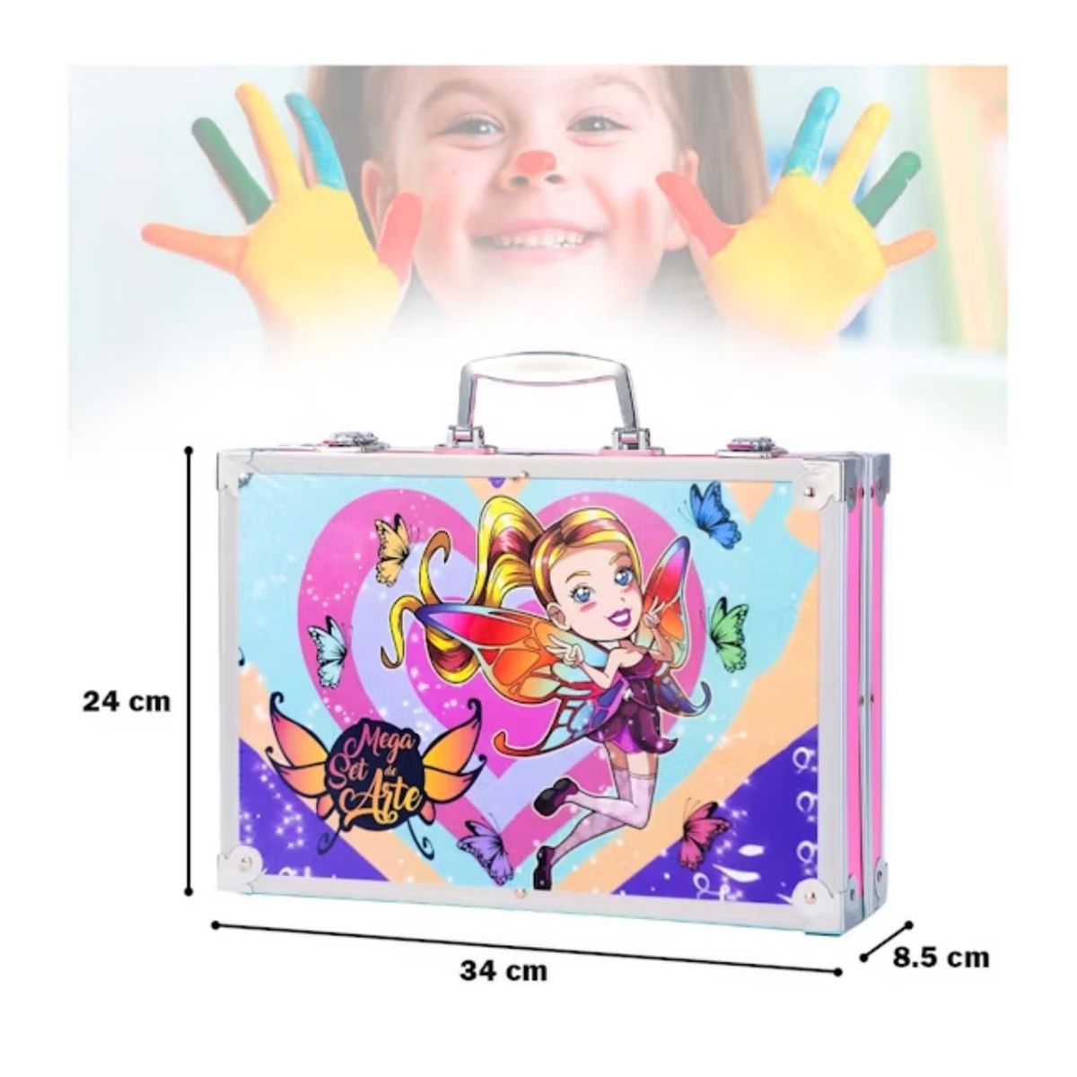 GENERICO - Mega Set de arte y Dibujo Metalico 144 PIEZAS KAWAI ADA