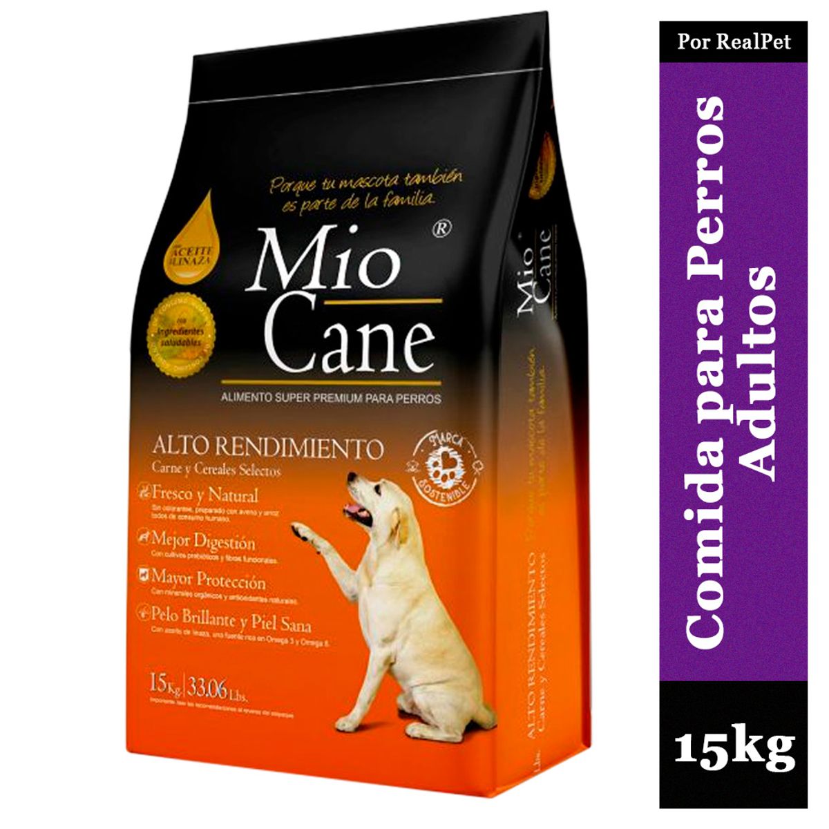 MIO CANE - Comida Perro Mio Cane Super Premium Alto Rendimiento 15 kg