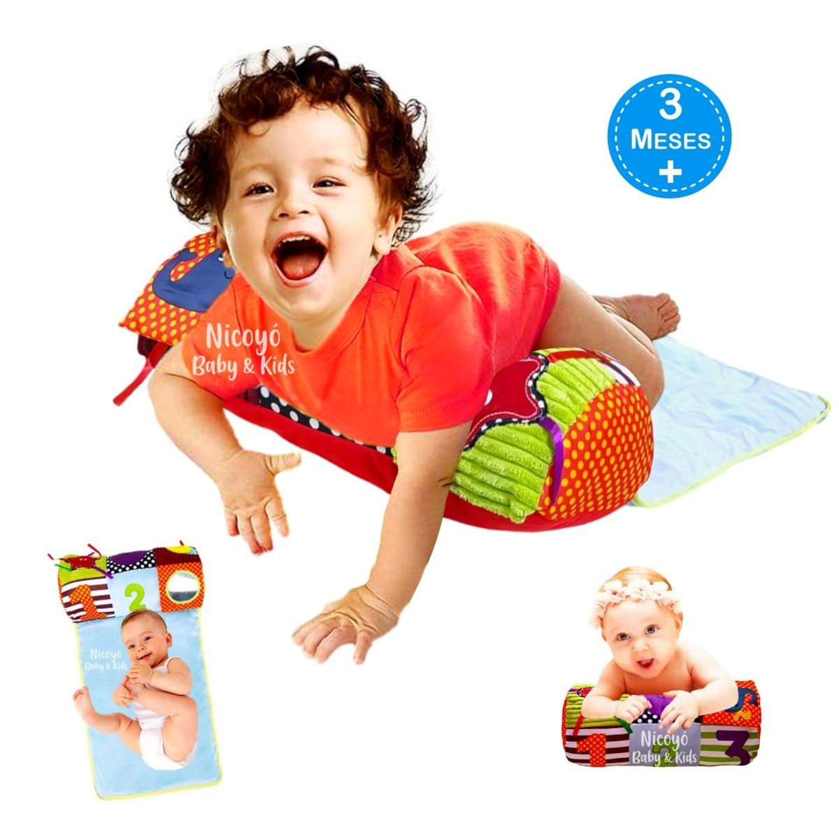 GENERICO - Rodillo con Alfombra 2 en 1: Prepara al Bebé para Gatear