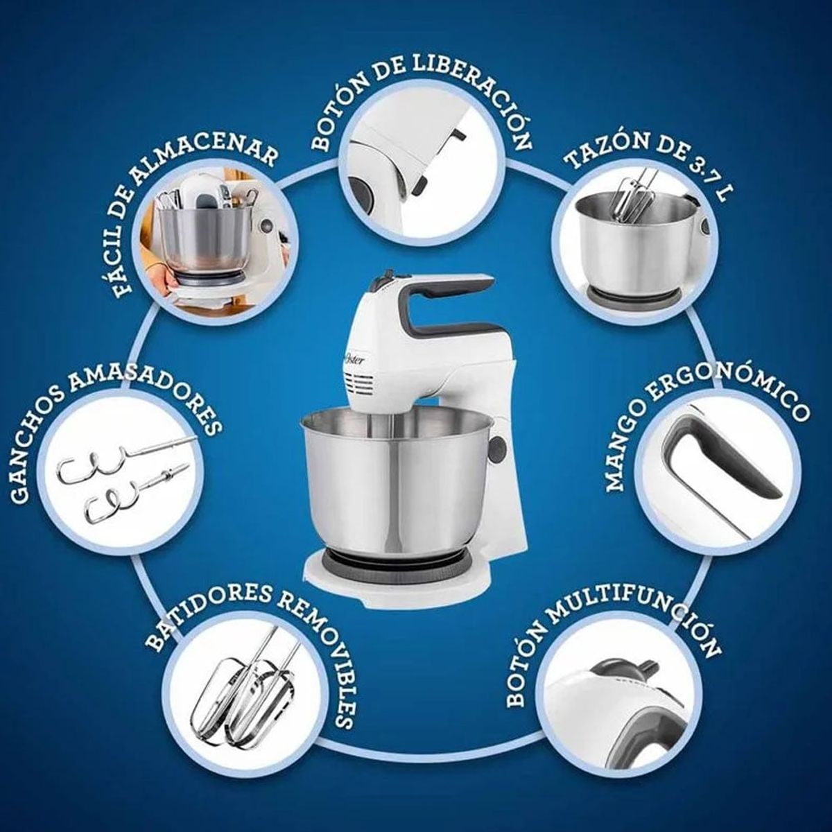 OSTER - Batidora de Mano Pedestal FPSTHS3612 250W