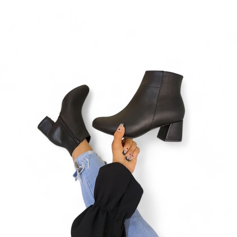 GENERICO - Botin Mujer Reyna Taco 5 1399 5C-60 Color Negro