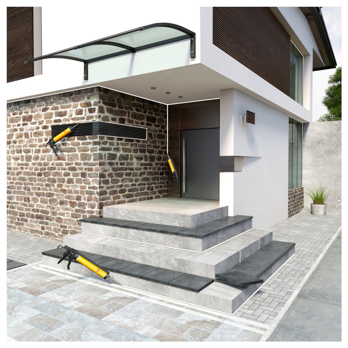 SIKA - Pack sellante de poliuretano Sikaflex 415 Purform Gris x 600ml