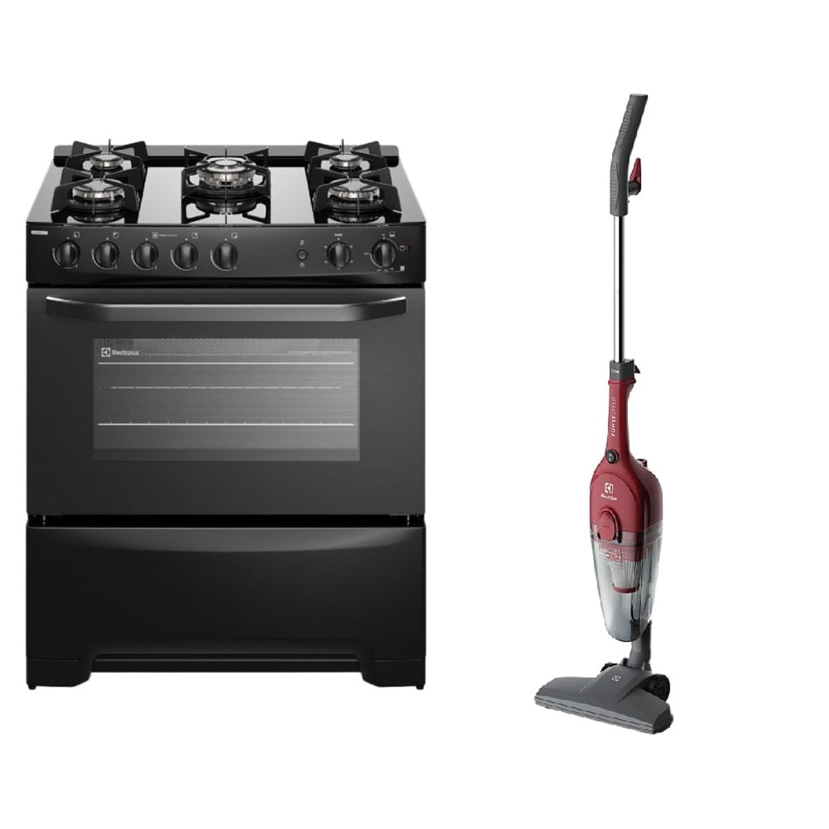 ELECTROLUX - Combo: Cocina A Gas 5 Quemadores Triple Llama FE5GPR+Aspiradora vertical con cable STK13 Electrolux