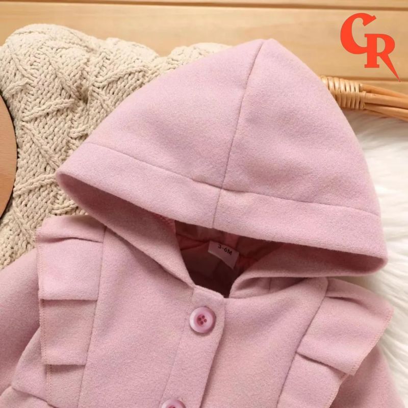 IMPORTADO MC - ABRIGO ELEGANTE CON CAPUCHA FORRO INTERIOR