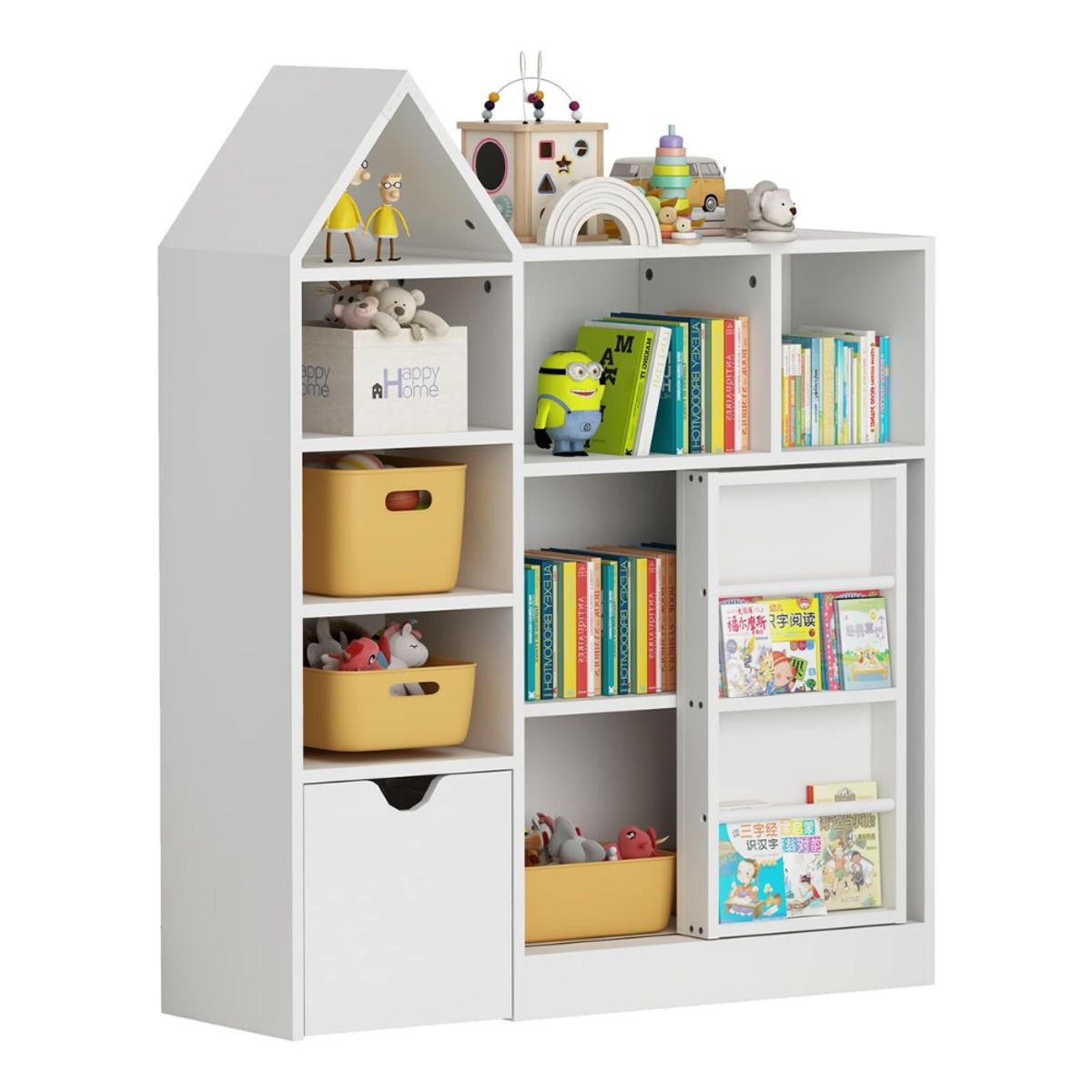 GENERICO - Organizador Juguetero Librero Infantil Susu Blanco Petrox Home