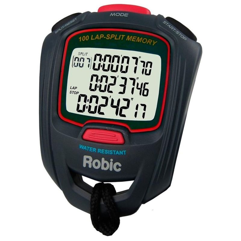 ROBIC - Cronometro Robic SC-717 100 Memorias Display 3 Lineas 1-1000 Negro
