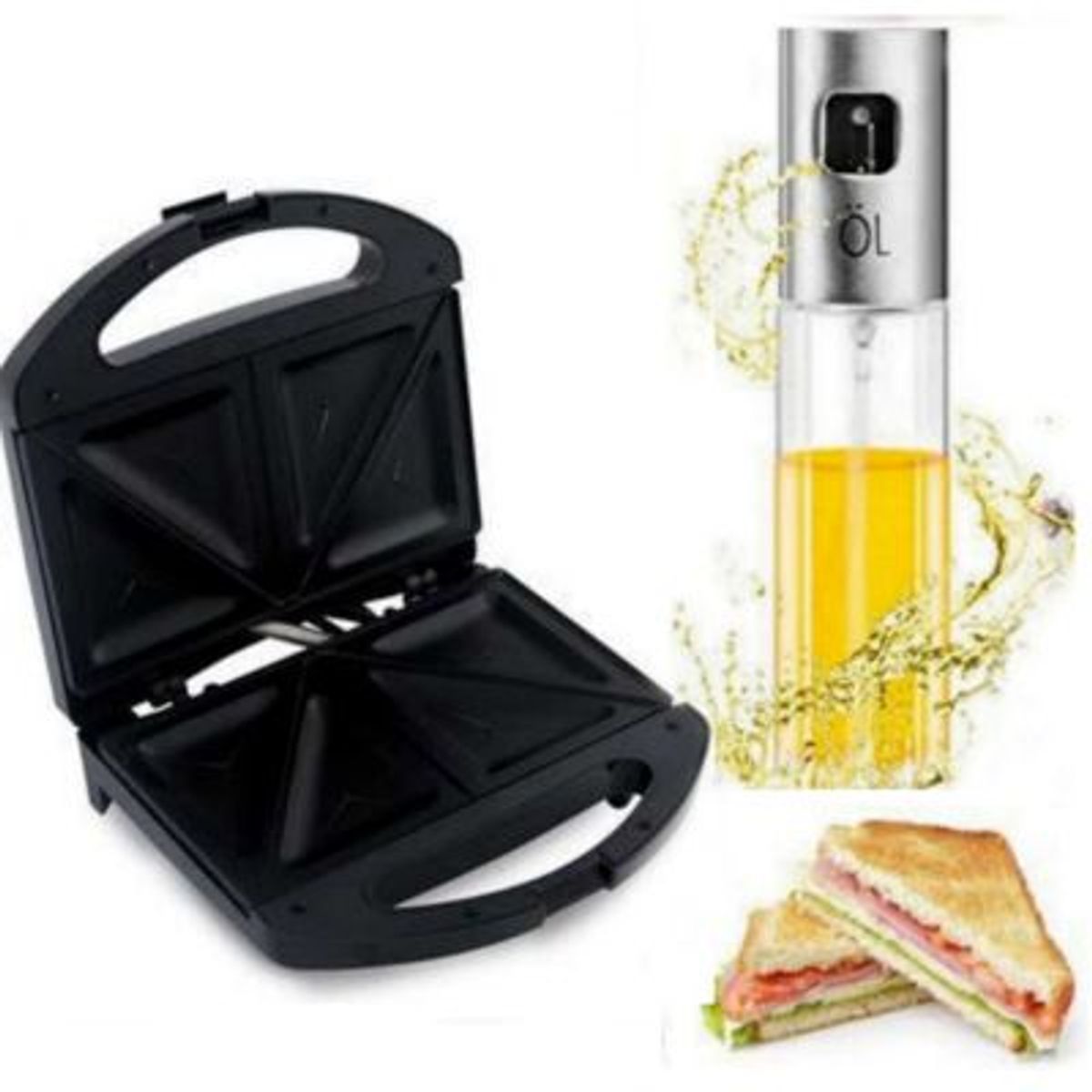 IMACO - Sandwichera 2panes 750W + Rociador de aceite