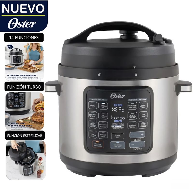 OSTER - Multiolla Turbo Oster DiamondForce 14 Funciones 5.7 L CKSTPCECT57DF.