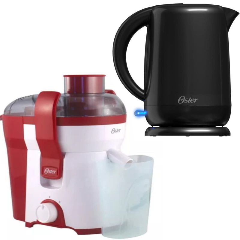OSTER - Combo OSTER  Hervidor BVSTKT3101+ Extractor de Jugos FPSTJE316R 400W