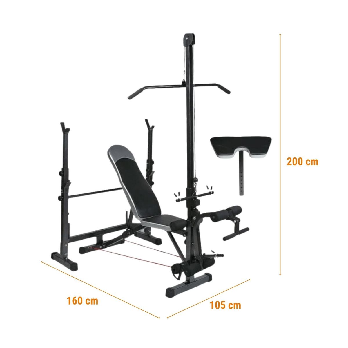 GENERICO - BANCA PLOMA CON RACK Y POLEA IMPORTADA