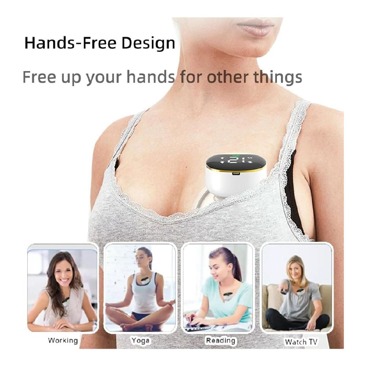 GENERICO - Extractor De Leche Portátil Manos Libres Dorado