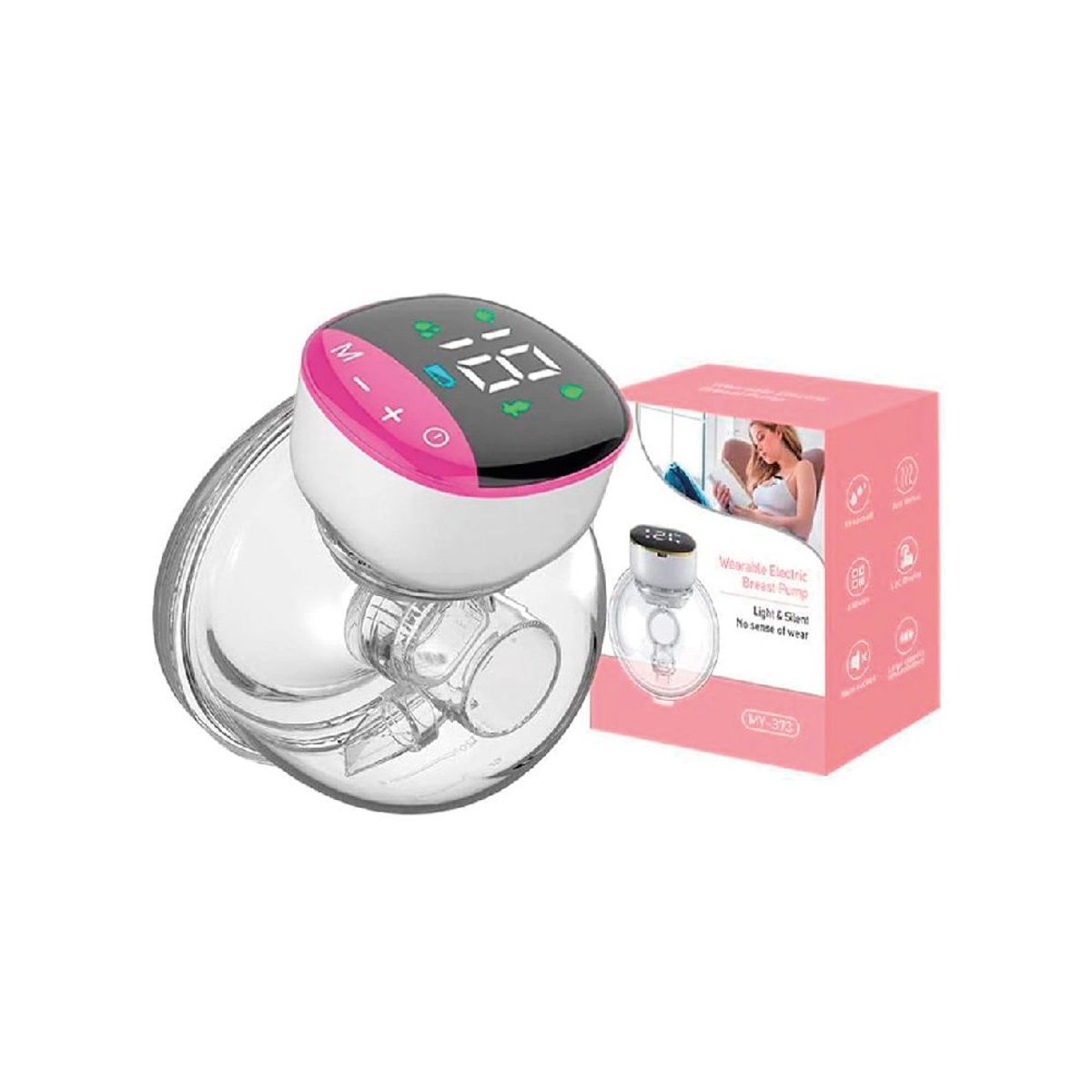 GENERICO - Extractor De Leche Portátil Manos Libres Fucsia